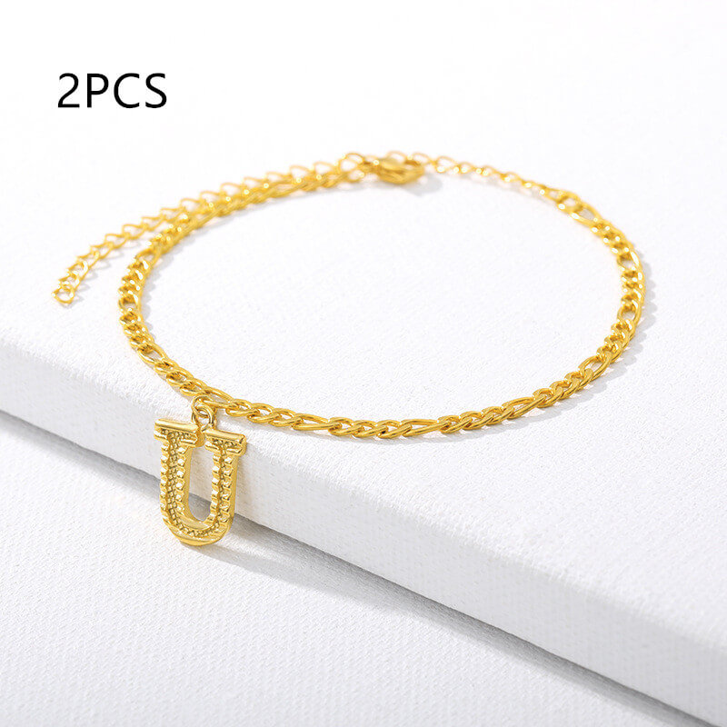 Alphabet Letter Anklets A-Z | Custom Alphabet Anklets