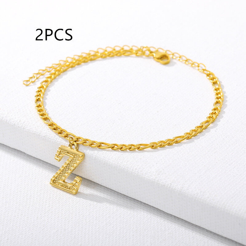 Alphabet Letter Anklets A-Z | Custom Alphabet Anklets