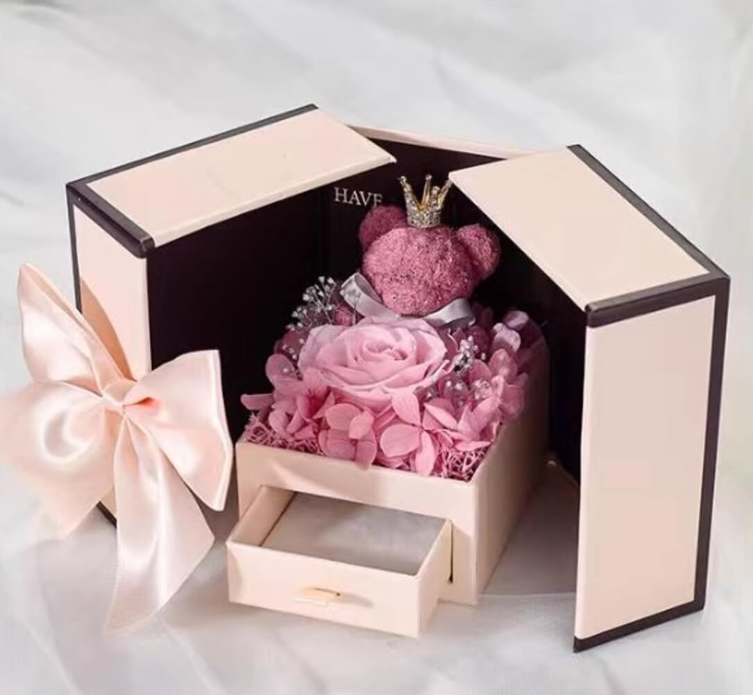 Bear Gift Box For Valentine’s Day Necklace  Bear Gift Box