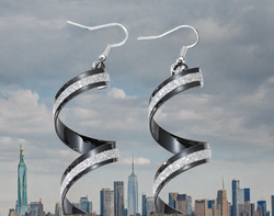 Spiral Earrings with Sequins