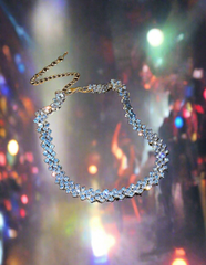 Blue Luxury Shiny Rhinestone Necklace