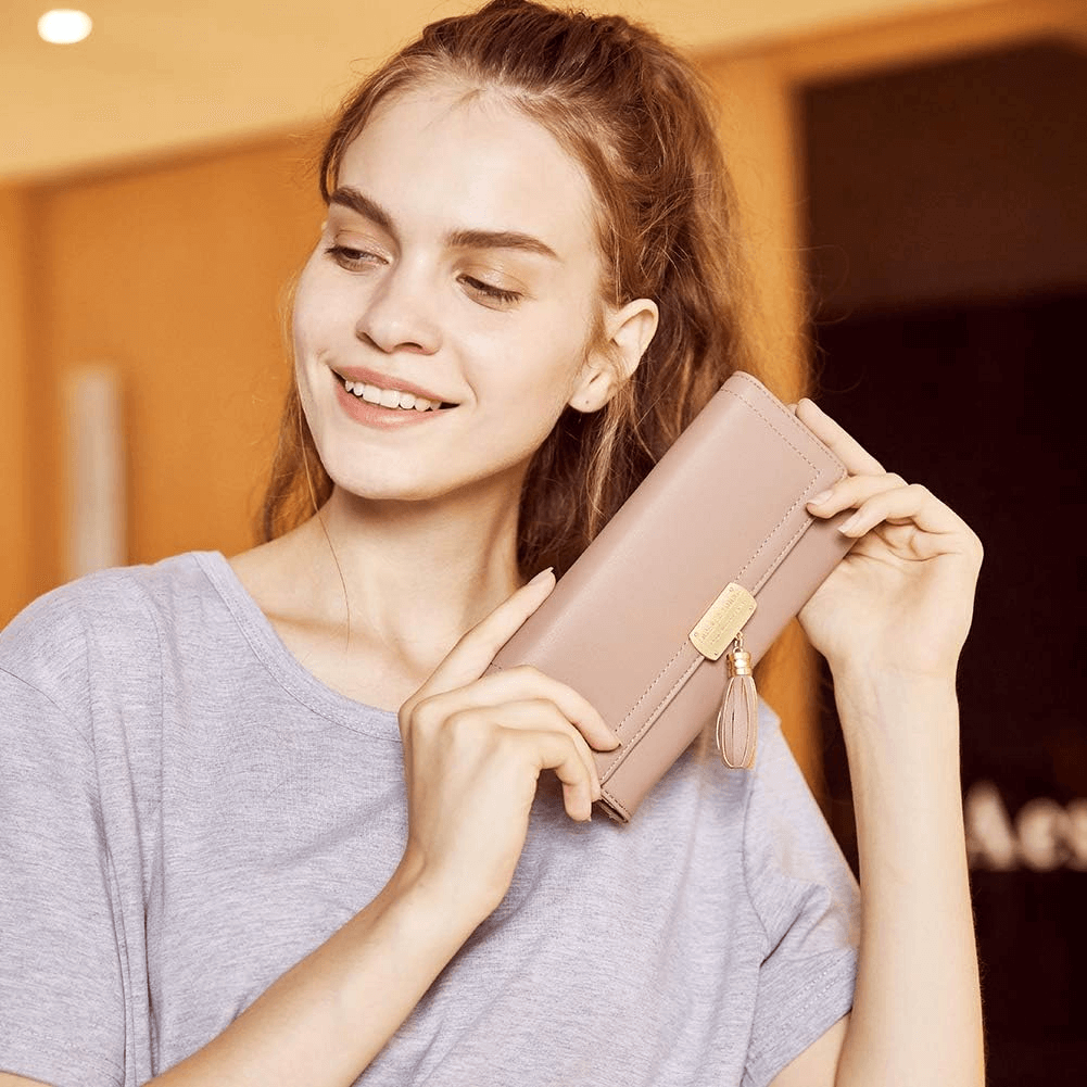 Brown Leather Wallet For Women | Multi Card Organizer Wallet