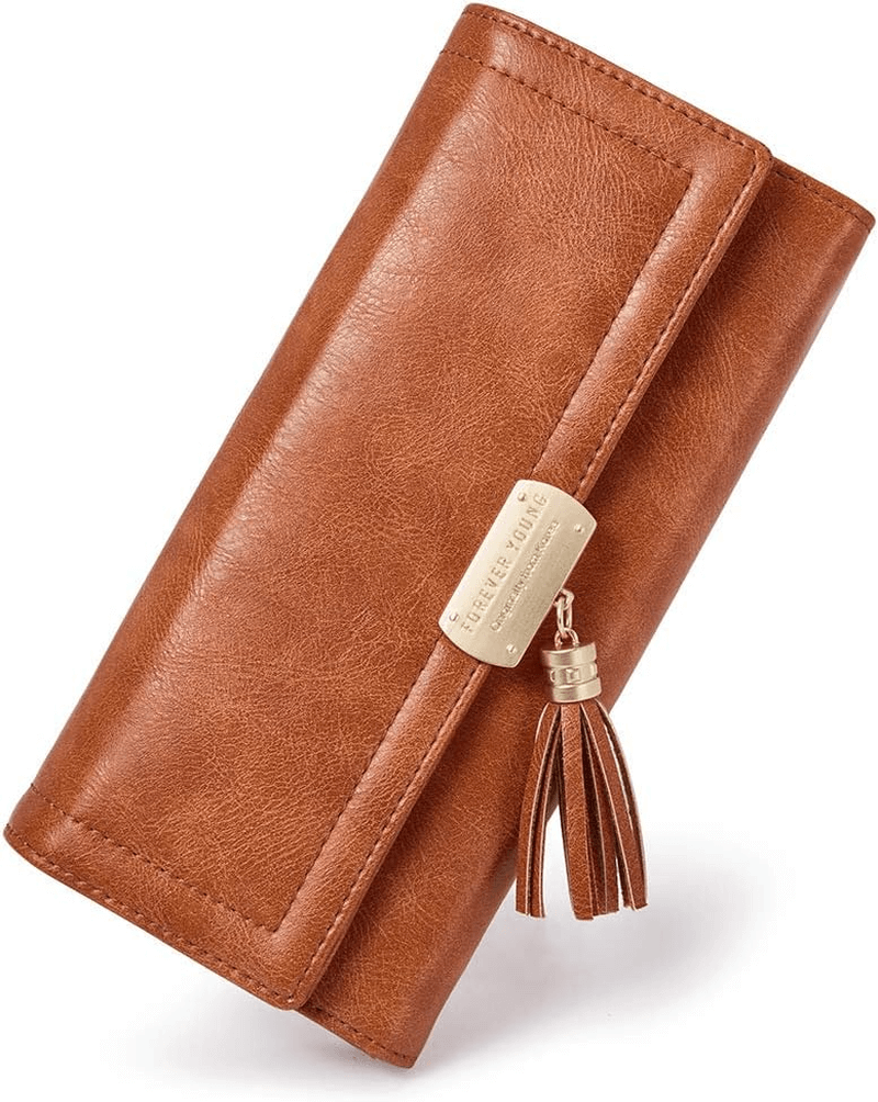 Brown Leather Wallet For Women | Multi Card Organizer Wallet