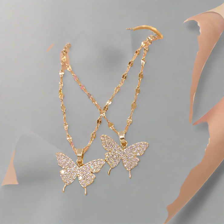 Korean Fashion Golden Butterfly Pendant