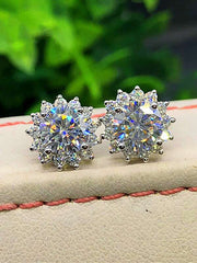 Luxury Cubic Zirconia Decor Stud Earrings