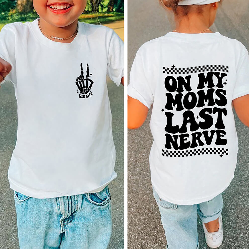 Casual Round Neck T-Shirt For Baby  | Letter Print Kids T-Shirt