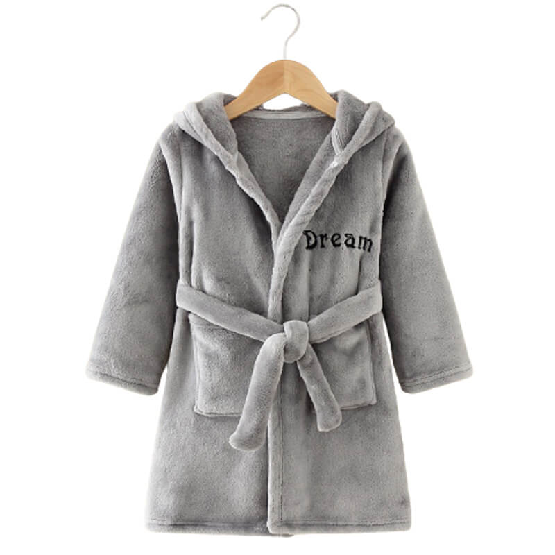 Children’s Flannel Bathrobe | Kids Thick Flannel Bathrobe With Hood