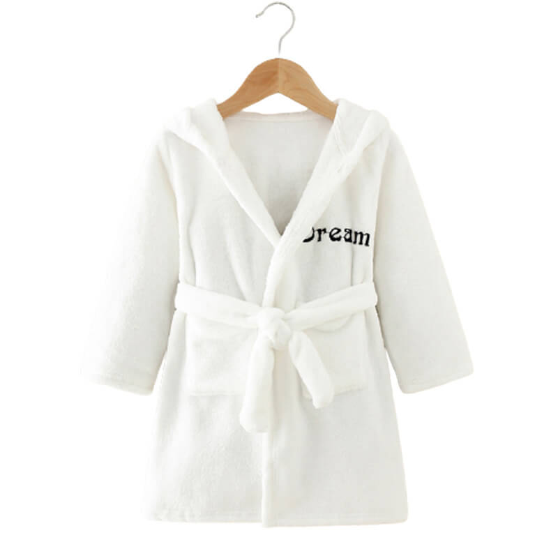 Children’s Flannel Bathrobe | Kids Thick Flannel Bathrobe With Hood