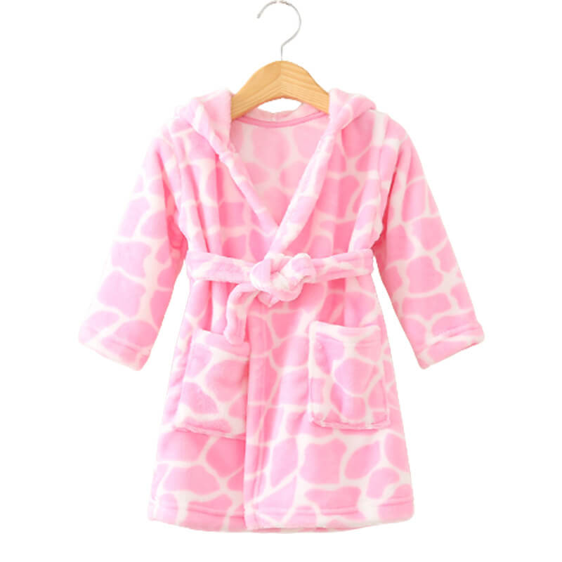 Children’s Flannel Bathrobe | Kids Thick Flannel Bathrobe With Hood