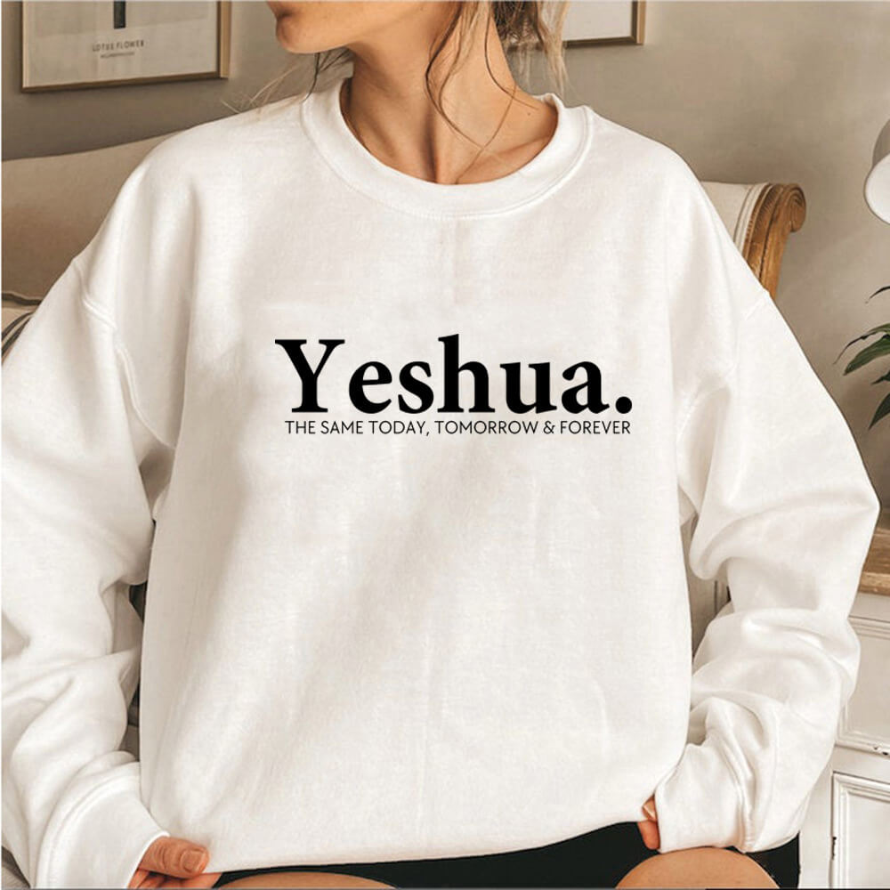 Christian Vintage Sweatshirt | Vintage Yeshua Graphic Sweatshirt