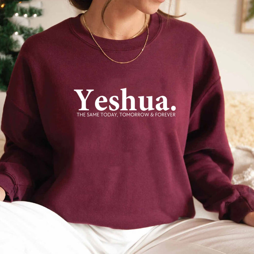 Christian Vintage Sweatshirt | Vintage Yeshua Graphic Sweatshirt