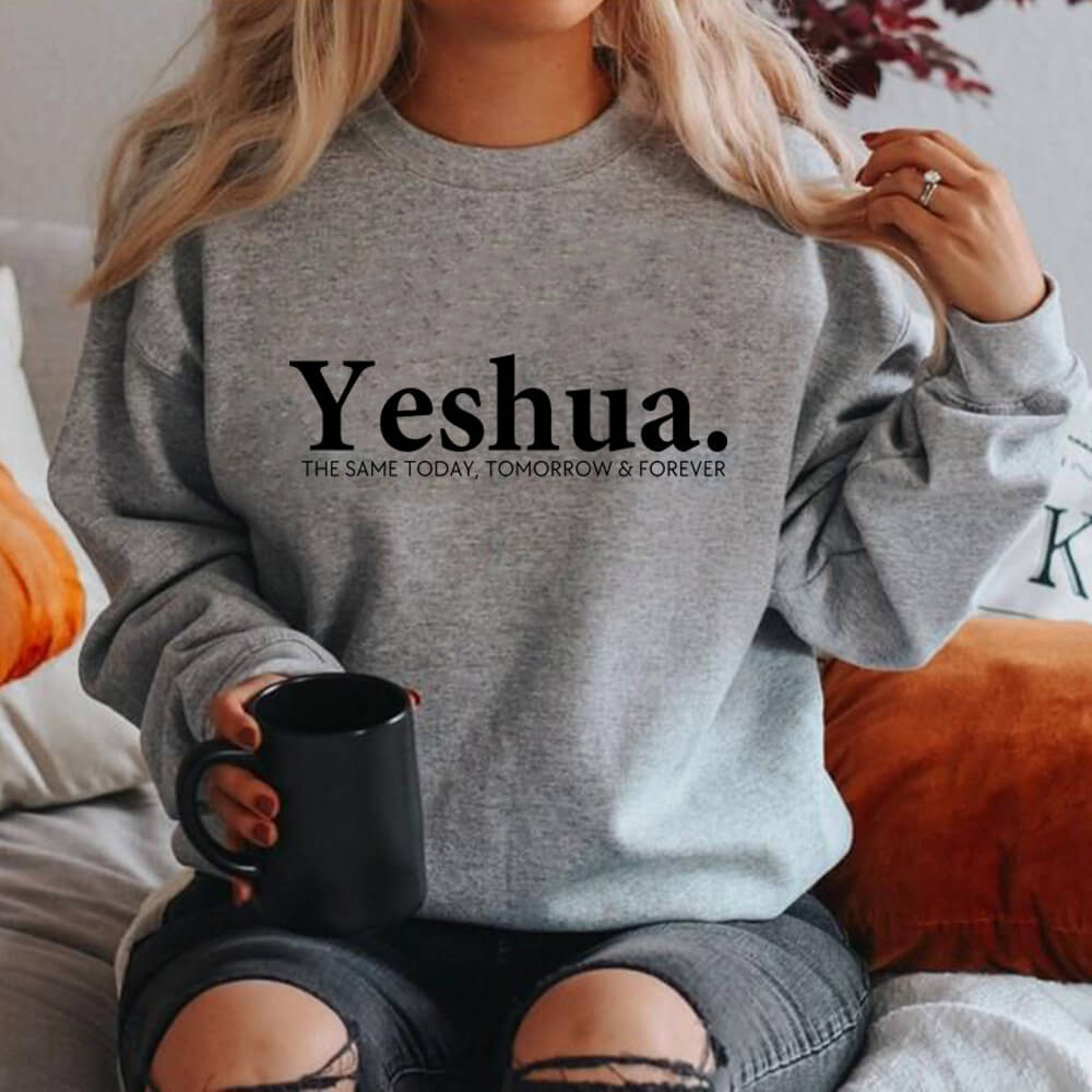 Christian Vintage Sweatshirt | Vintage Yeshua Graphic Sweatshirt