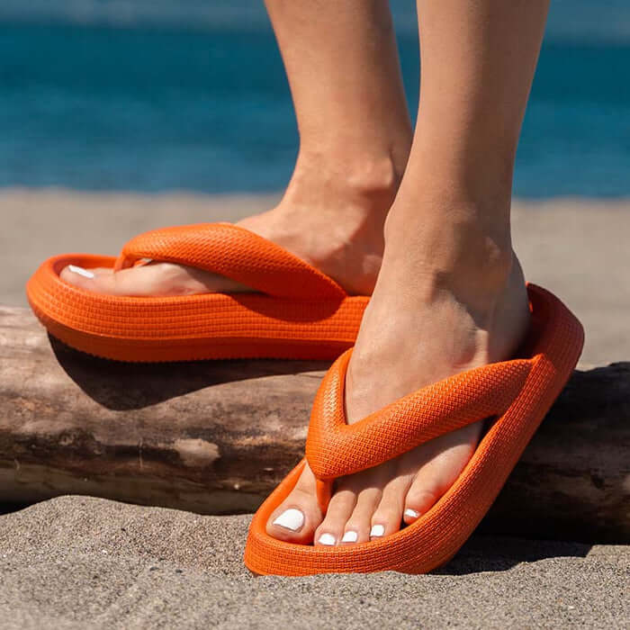 Comfortable Beach Flip Flops For Long Walks | Soft Cushioned Slippers