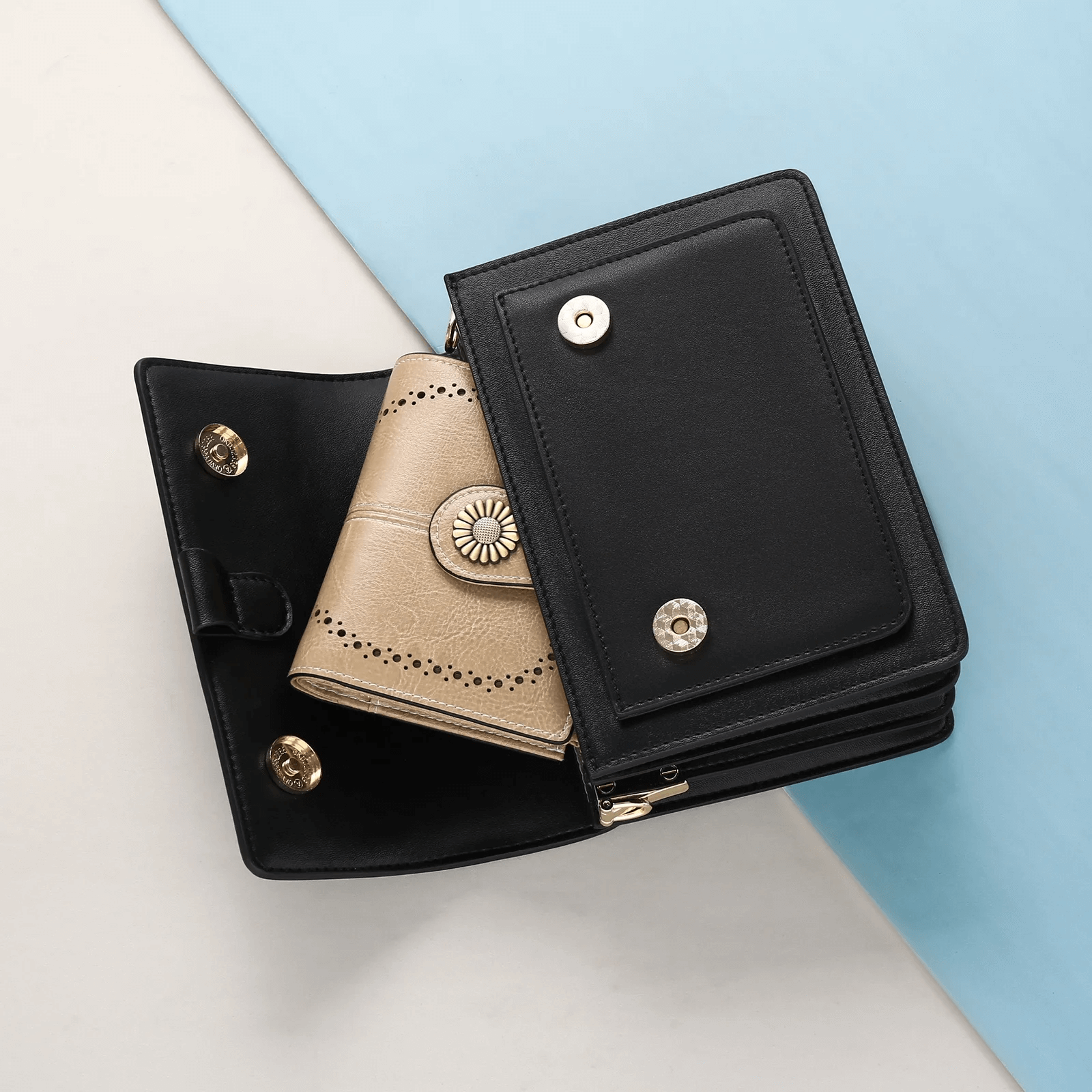 Compact Bifold Leather Wallet For Women | Stylish Women Accessories