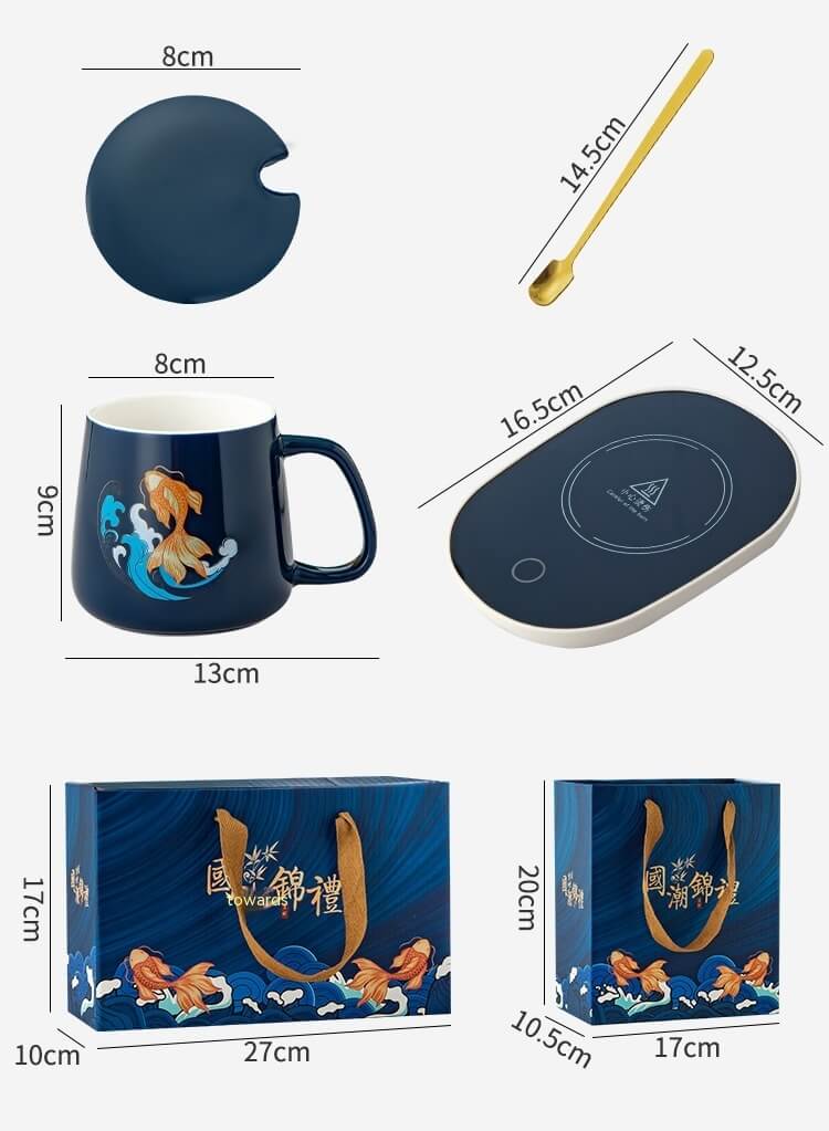 Constant Temperature Ceramic Mug Gift Box  Temperature Display Mug