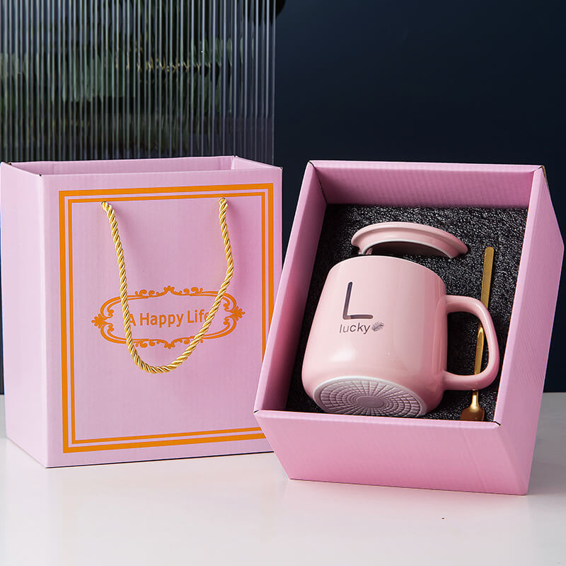 Constant Temperature Ceramic Mug Gift Box  Temperature Display Mug