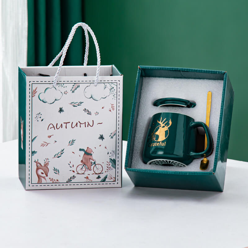 Constant Temperature Ceramic Mug Gift Box  Temperature Display Mug