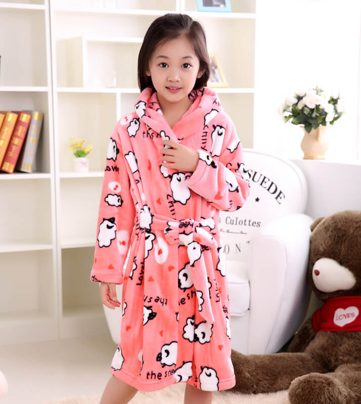 Coral Flannel Children's Nightgown | Coral Fleece Nightgown Child