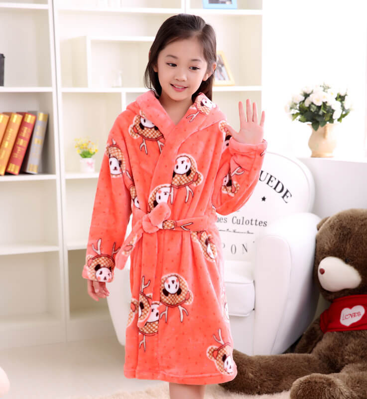 Coral Flannel Children's Nightgown | Coral Fleece Nightgown Child