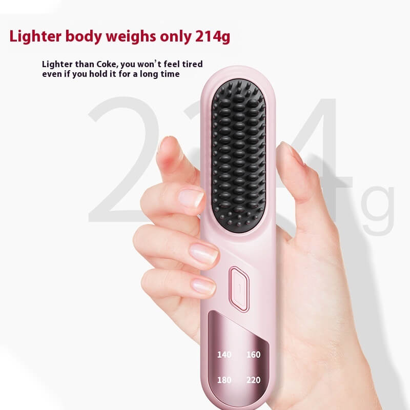 Cordless Hair Straightener brush | Fast Heating Hair Straightener