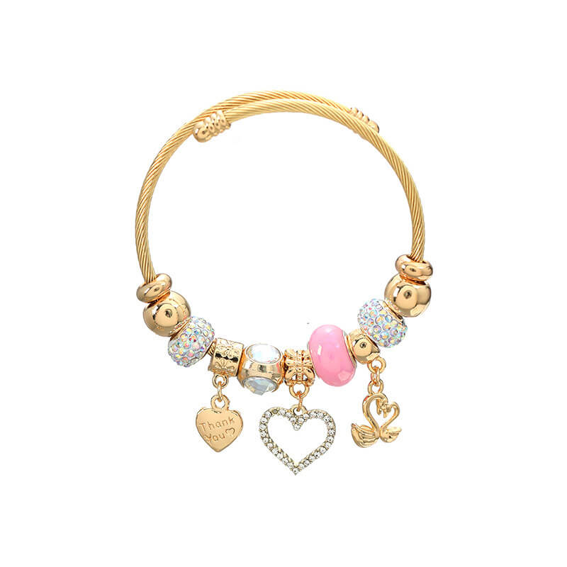 Couple Bracelet Set With Heart Pendant | Couples Bracelet Heart