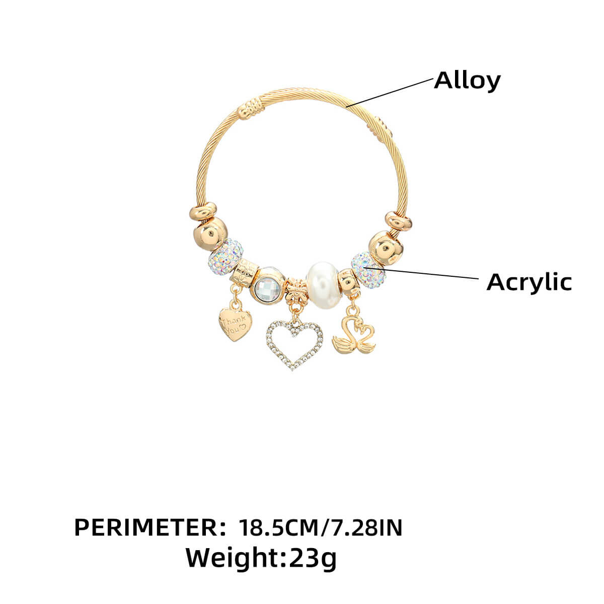 Couple Bracelet Set With Heart Pendant | Couples Bracelet Heart