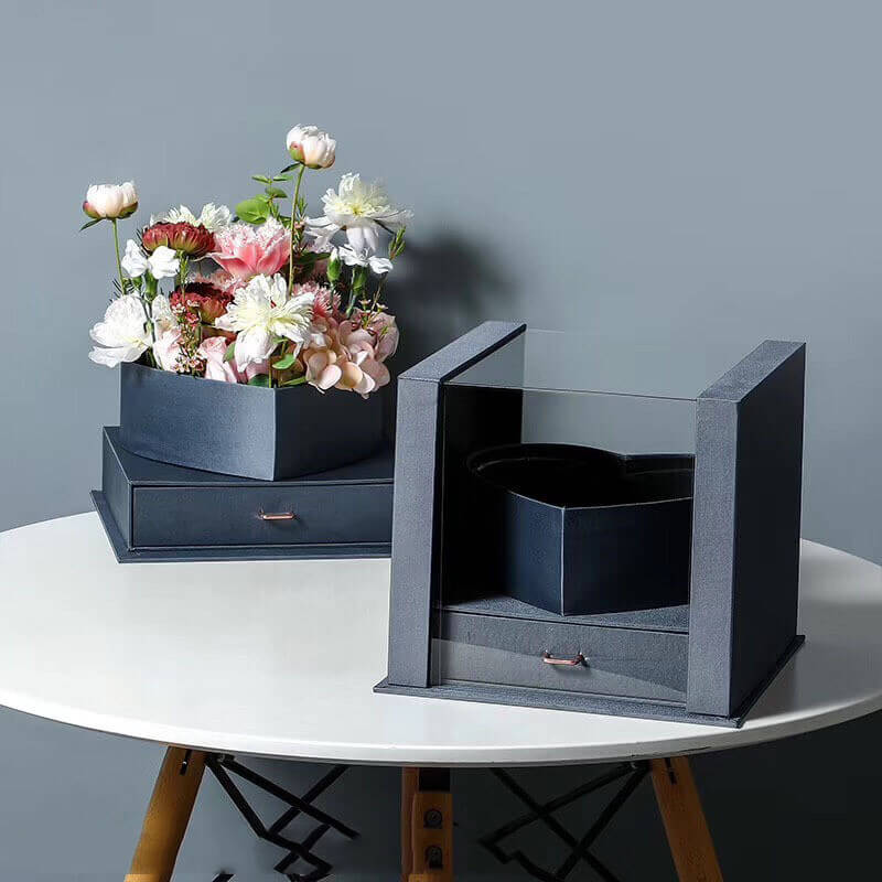 Crystal Magic Cube Flower Gift Box |  Flower Packaging Gift Box