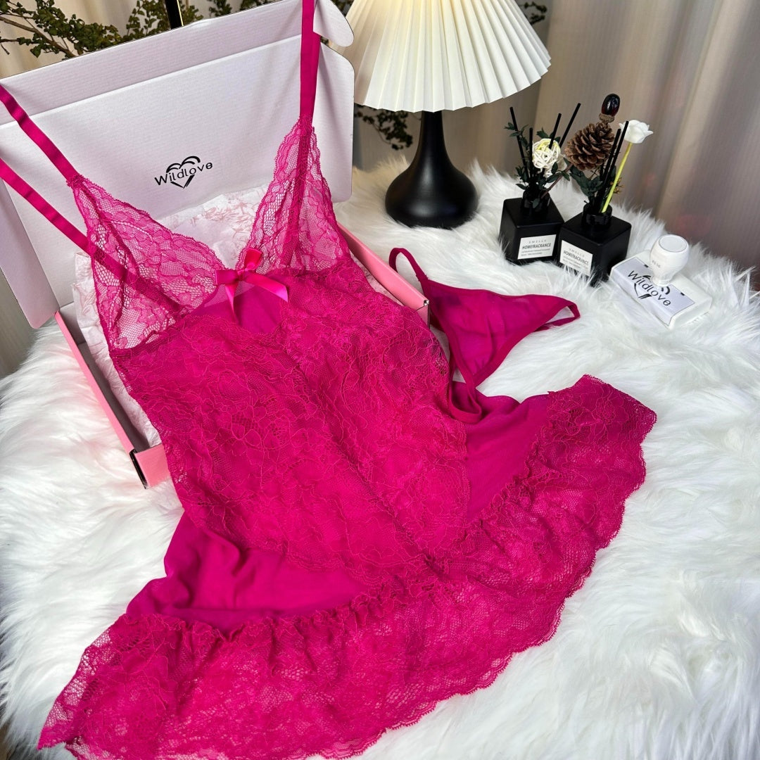 Cute Roomwear For women | Women's v Neck Satin Cami With Ruffle Trim
