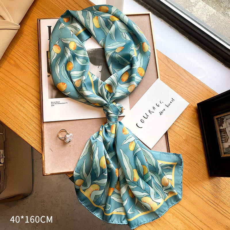 Decorative Winter Scarf With Flowers |  Warm Floral Fashion Scarf 
