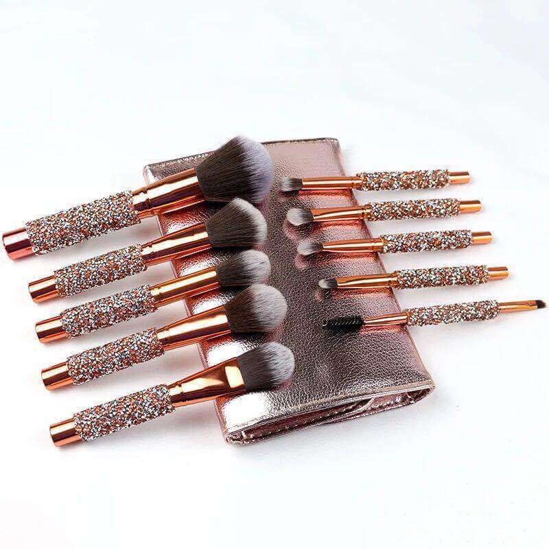Diamond Makeup Brushes For Luxury Makeup  | Diamond Makeup Brushes Set