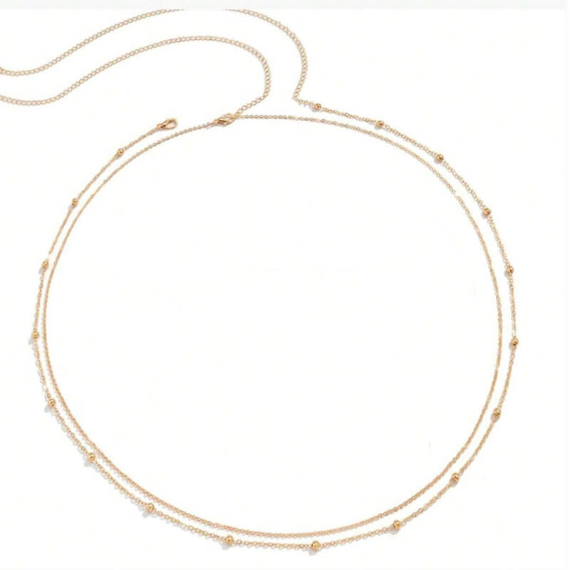 Double Layer Round Beads Waist Chain  Women’s Waist Chain