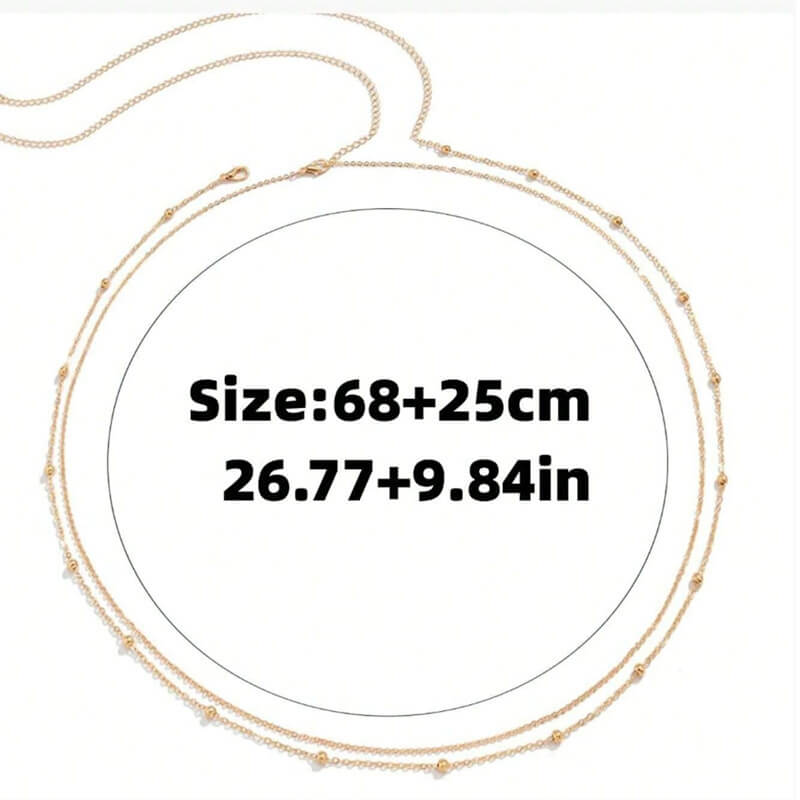 Double Layer Round Beads Waist Chain  Women’s Waist Chain