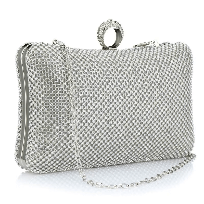 Elegant Ladies Evening Clutch with Chain | Small Party Handbag