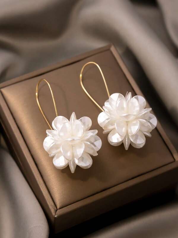 Flower Petal  Drop Earrings