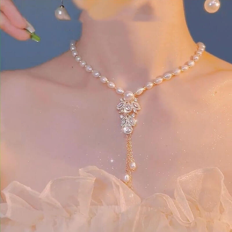 Fashion Personality Freshwater Pearl Necklace | Pearl Necklace Female