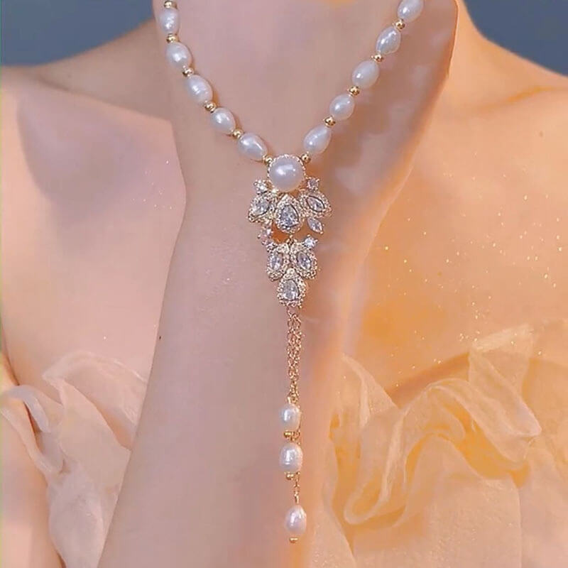 Fashion Personality Freshwater Pearl Necklace | Pearl Necklace Female
