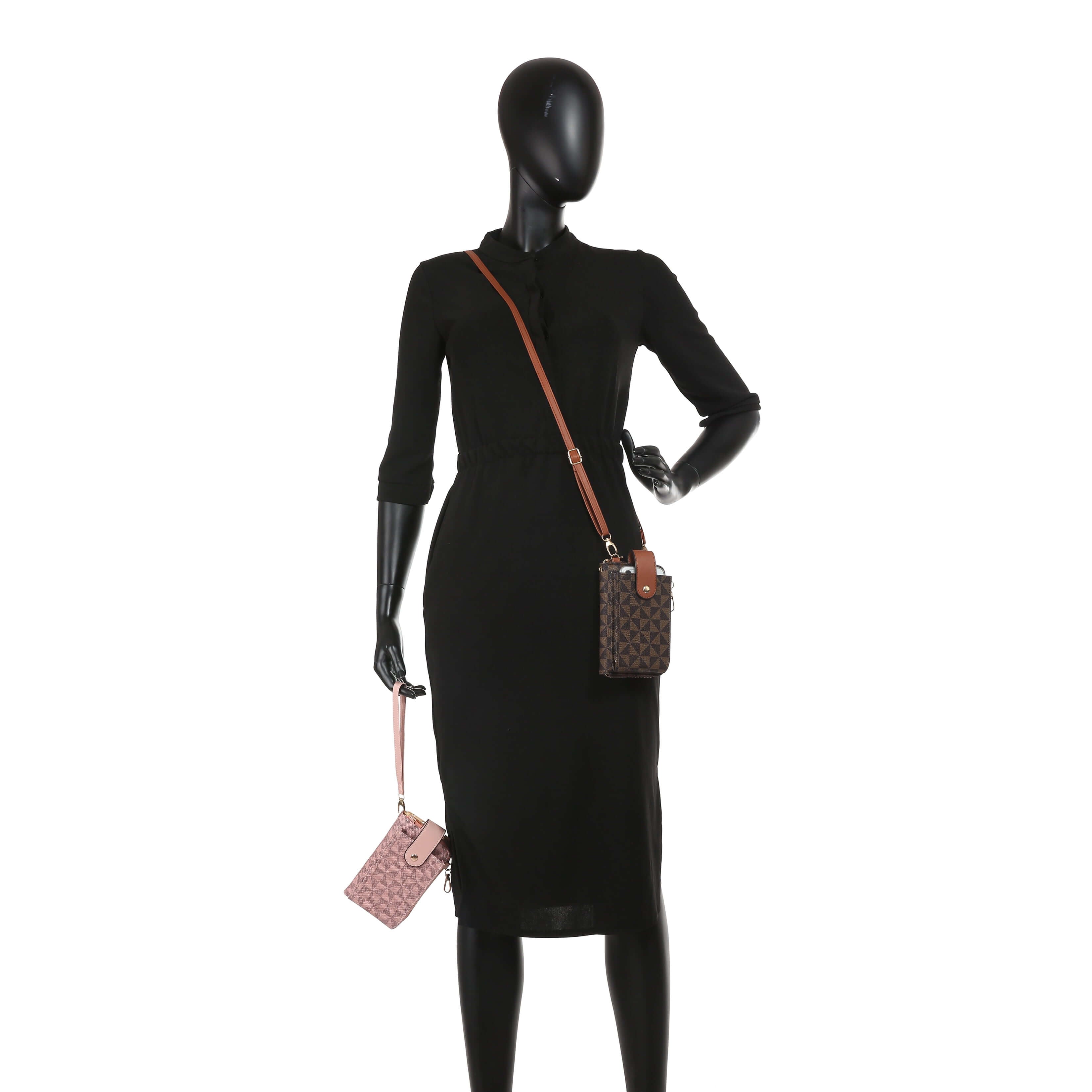 Faux Leather Crossbody Bag With Zipper | Designer Style Crossbody