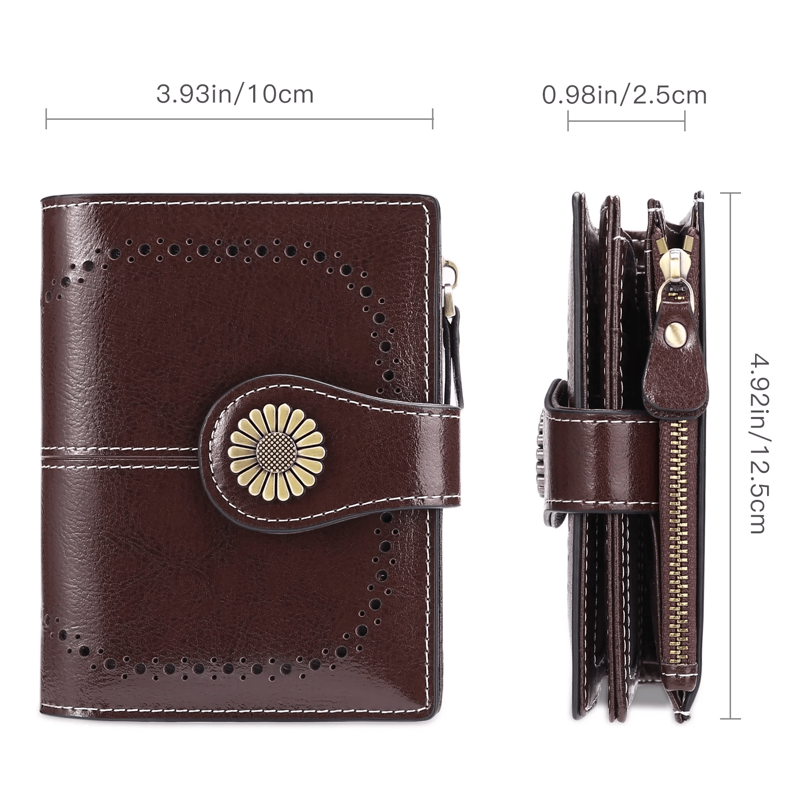 Genuine Leather Wallet For Women  Slim Wallet With Multiple Card Slots