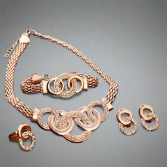 European and American styled Five Ring Suit Necklace