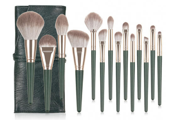 Green Cloud 14pcs Makeup Brush Set | Makeup Brush With Super Soft Fibers