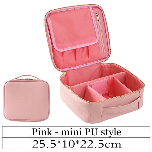 Trends Brand Cosmetic Case Suitcases Multi-storey Large Professional Makeup Bag Women Beauty Storage Organizer Cosmetic Bag