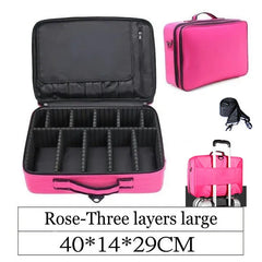 Trends Brand Cosmetic Case Suitcases Multi-storey Large Professional Makeup Bag Women Beauty Storage Organizer Cosmetic Bag