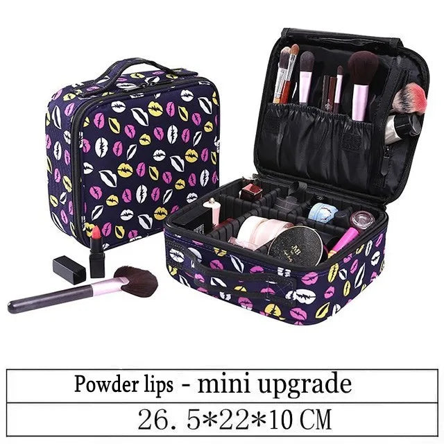 Trends Brand Cosmetic Case Suitcases Multi-storey Large Professional Makeup Bag Women Beauty Storage Organizer Cosmetic Bag