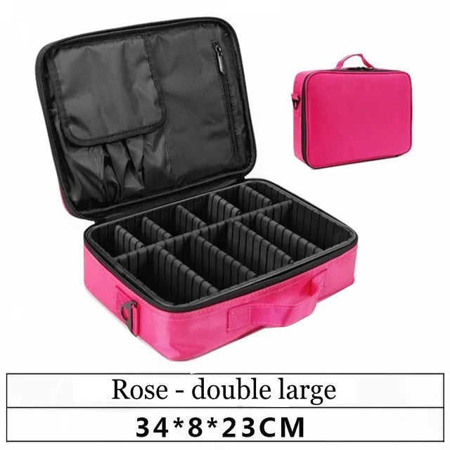 Trends Brand Cosmetic Case Suitcases Multi-storey Large Professional Makeup Bag Women Beauty Storage Organizer Cosmetic Bag