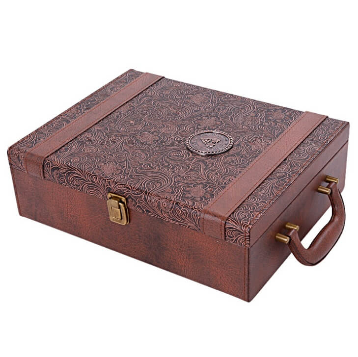 Handmade Leather Wine Box For Gifting | Handmade Wine Carrier Box