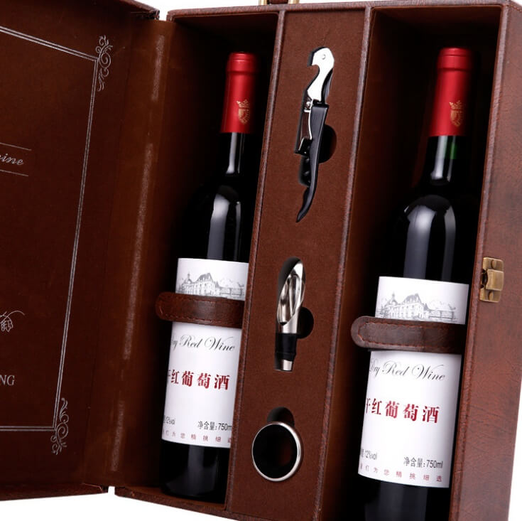 Handmade Leather Wine Box For Gifting | Handmade Wine Carrier Box
