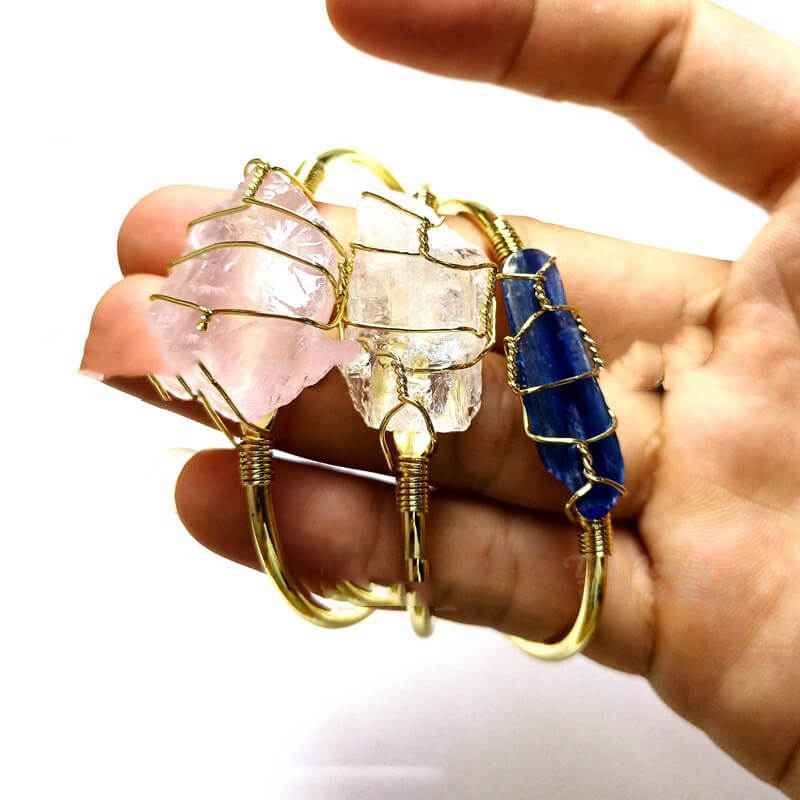 Handmade Natural Crystal Wrist Jewelry | Unique Natural Stone Bracelets
