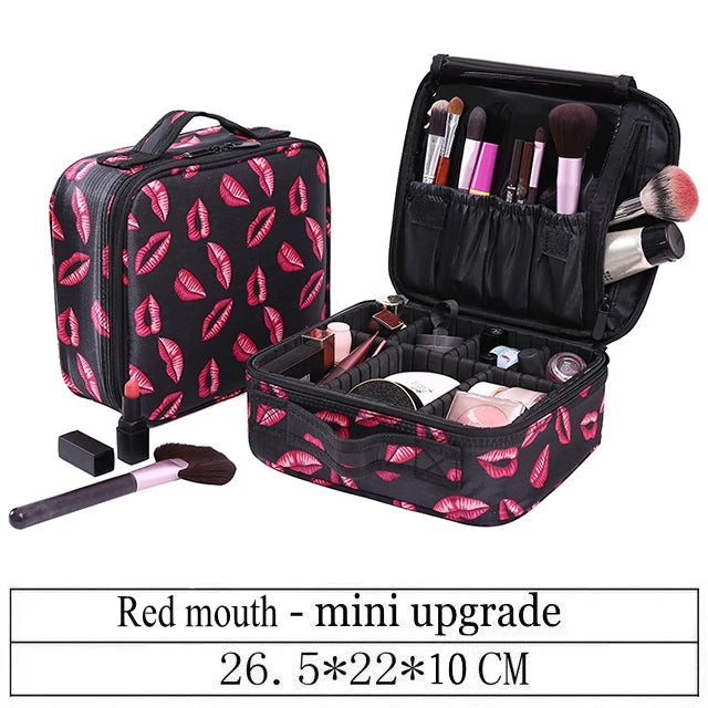 Trends Brand Cosmetic Case Suitcases Multi-storey Large Professional Makeup Bag Women Beauty Storage Organizer Cosmetic Bag