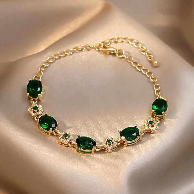 High-Grade Emerald Bracelet For Women  Exquisite Emerald Bracelet