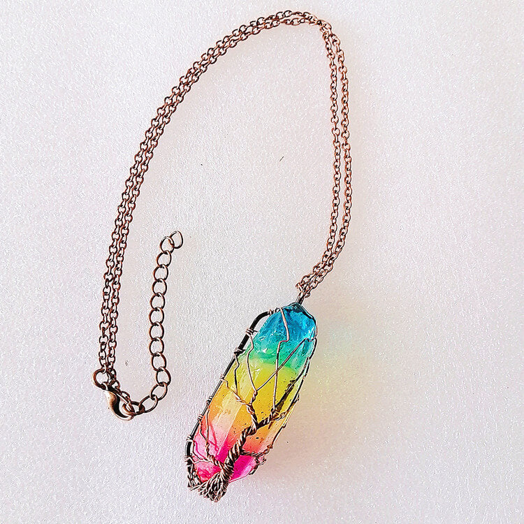 Hot Selling Tree of Life Crystal Necklace | Stone Crystal Necklace